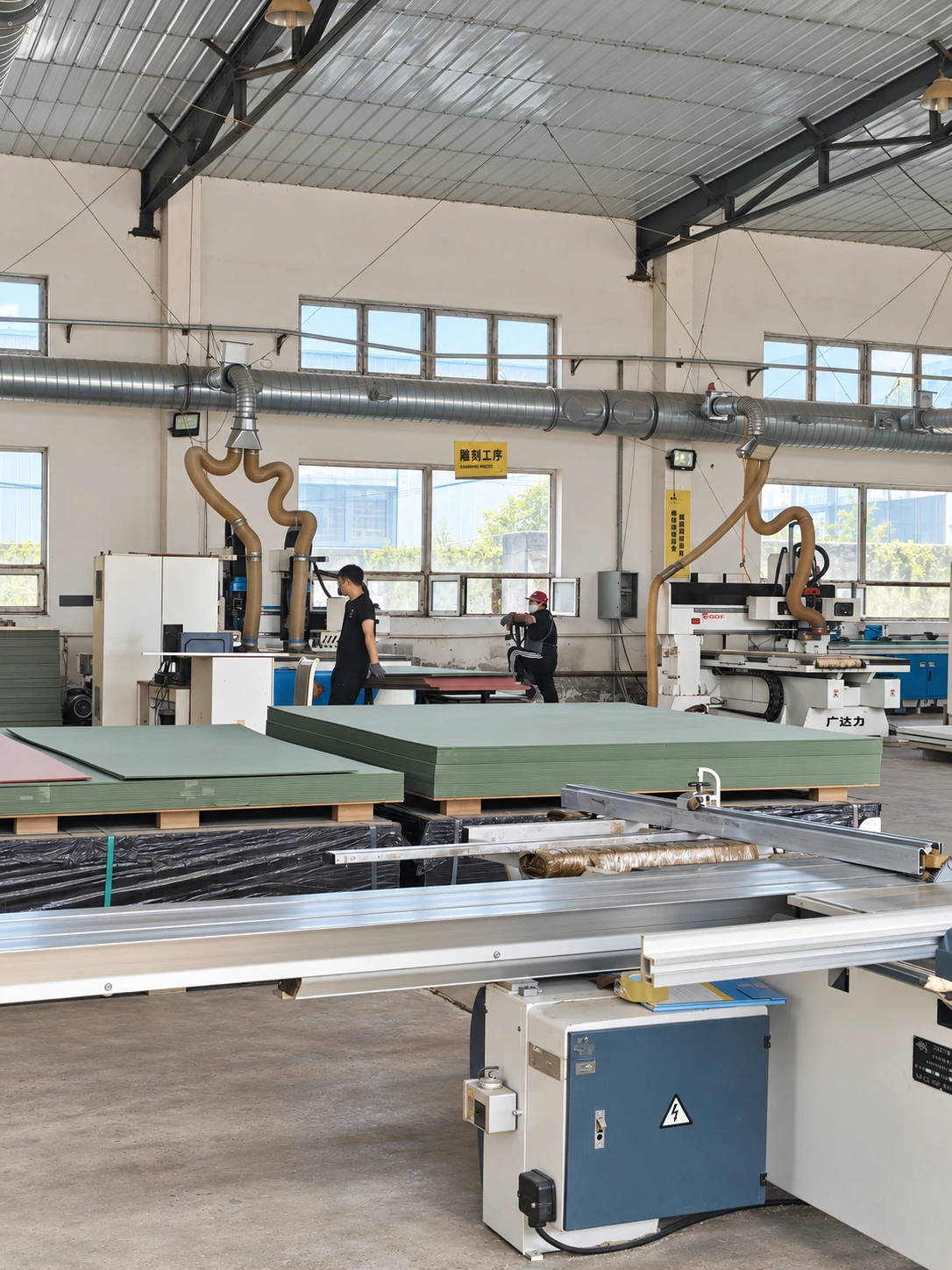 Wide view of the SNEJ panel processing workshop in Xinmin, Shenyang