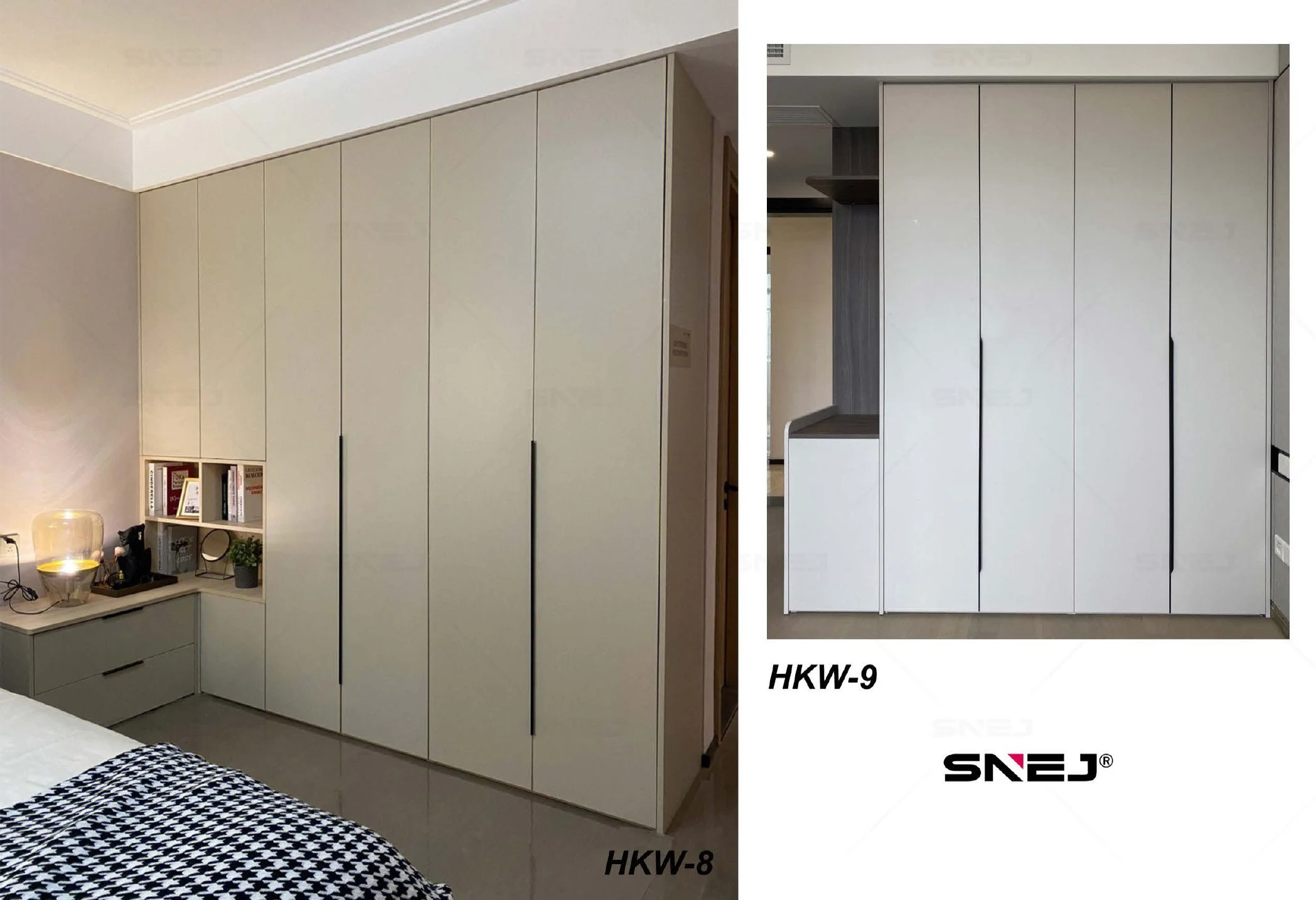 Wardrobe references HKW-6 and HKW-7 with integrated dressing areas